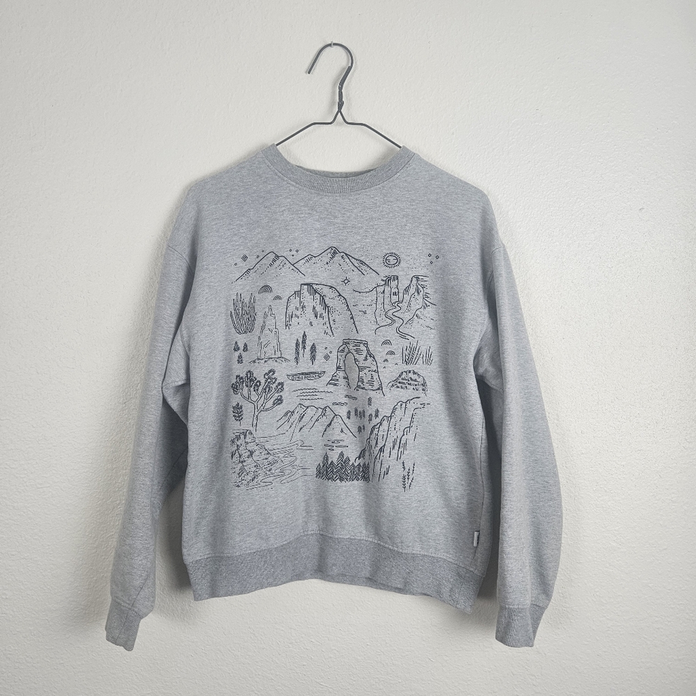Parks Project Grey Parks Sweater sweatshirt Size Xs - Medium